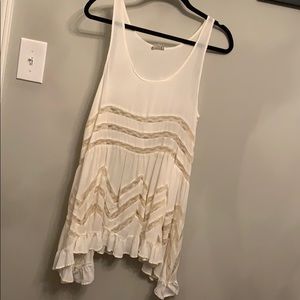 Free people voile trapeze slip tea ivory